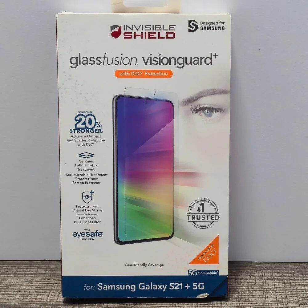 Zagg Invisible Shield GlassFusion Screen Protector Samsung S21+ - Picture 1 of 2